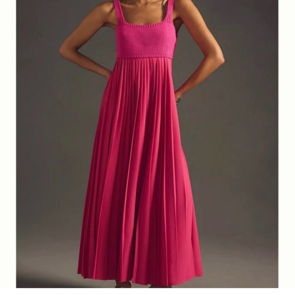Anthropologie X Mare Mare pink maxi dress